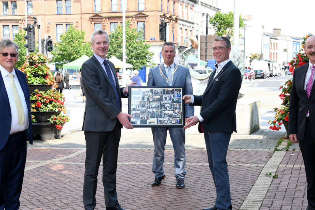 Paddy Malone PRO with new Dundalk Chamber President Sean Farrell, Thomas McDonagh, Pat McCormick and Michael Gaynor